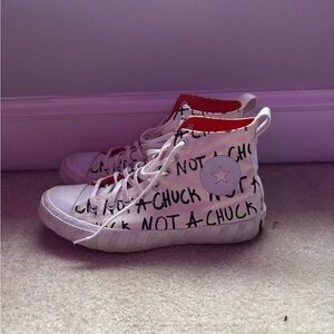 “Not A Chuck” Converse ( will be cleaned prior to shipping )
